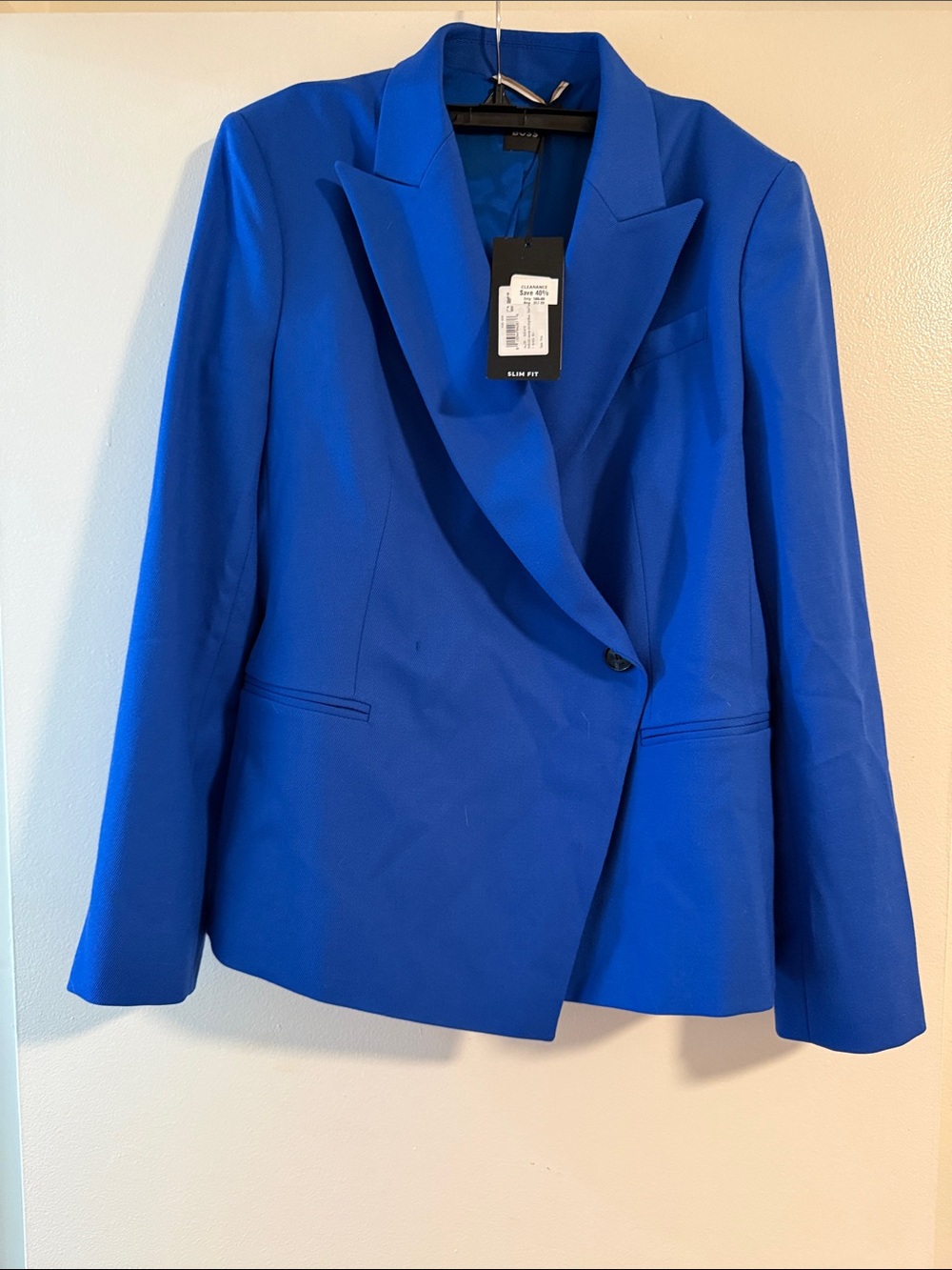 Boss Cobalt Blue Single-Button Women's Tailored Blazer